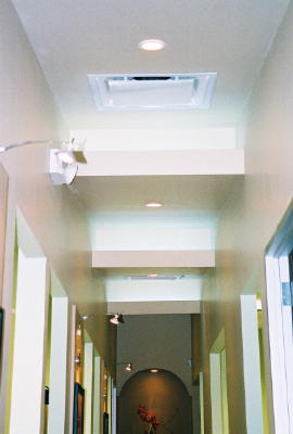 Hall ceiling with light coves